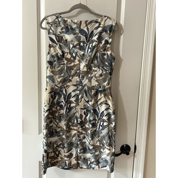 Connected Apparel Size 10 Women’s Printed Tiered Sleeveless Dress Career - Picture 6 of 8